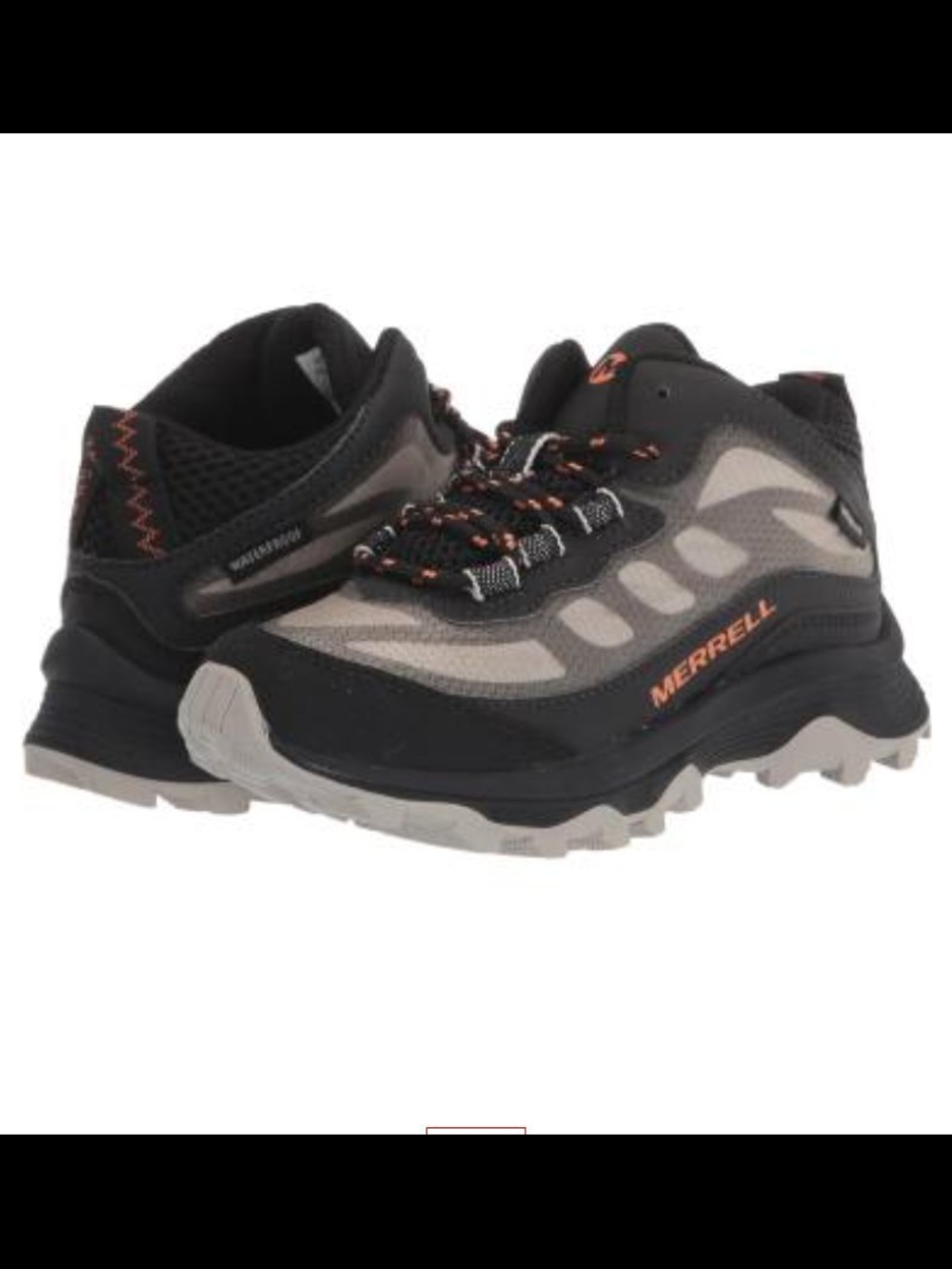Merrell Men's Moab Waterproof Trail Shoe Black Sand Hiking Boot Size 7 M W9